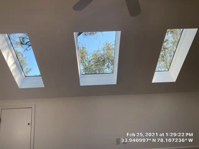 Bubbled skylight replacement with VELUX Curb Mounted unit